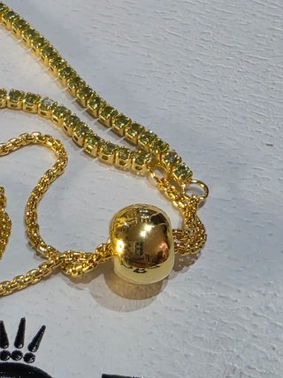 Pulsera Pandora Oro y Piedra Verde