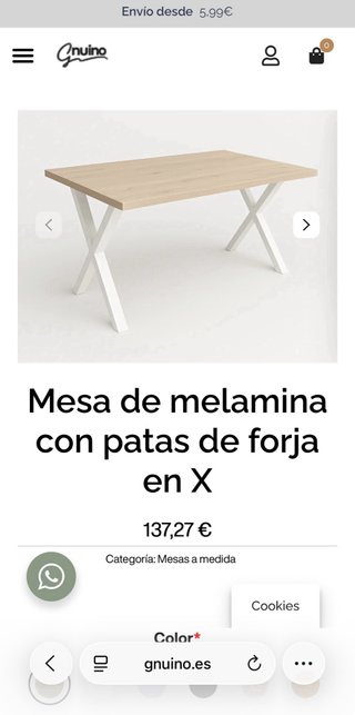 Enpresa : GNUINO Tablero melamina a medida