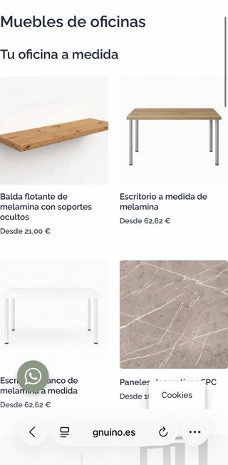 Enpresa : GNUINO Tablero melamina a medida