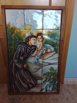Cuadro de azulejos religioso San Antonio