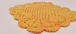 Napperon Croché Amarelo Girassol Novo