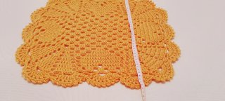 Napperon Croché Amarelo Girassol Novo
