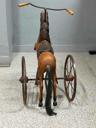 Caballo Triciclo Juguete Madera S.XX