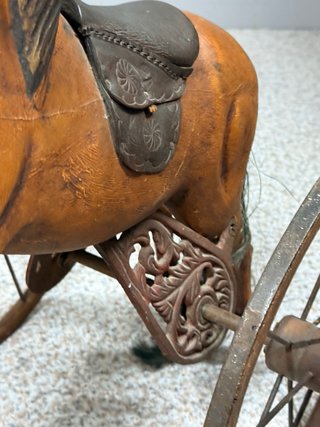 Caballo Triciclo Juguete Madera S.XX