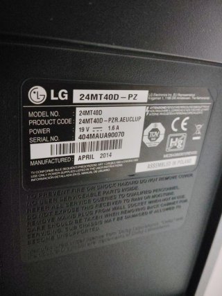 Monitor LG 24 no Smart con mando