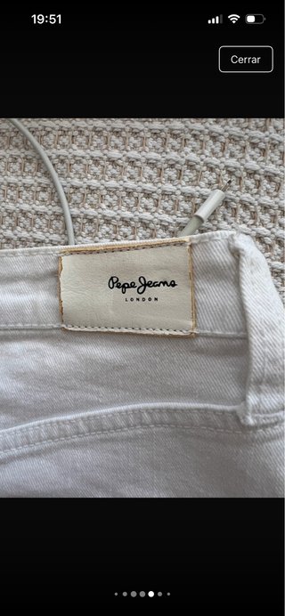 Falda vaquera Pepe Jeans blanca