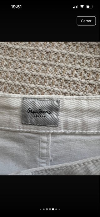 Falda vaquera Pepe Jeans blanca