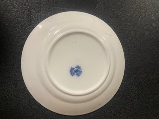 3 Pratos Rasos Maestricht Pássaros Azul e Branco