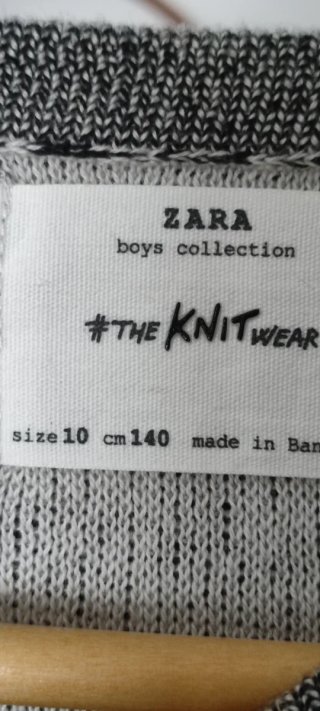 Jersey fino color gris Zara Talla 10 140 cm