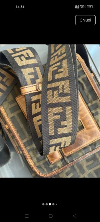 Borsello Fendi uomo monogramma FF vintage