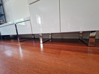 Mueble salón lacado blanco brillo - 3 piezas