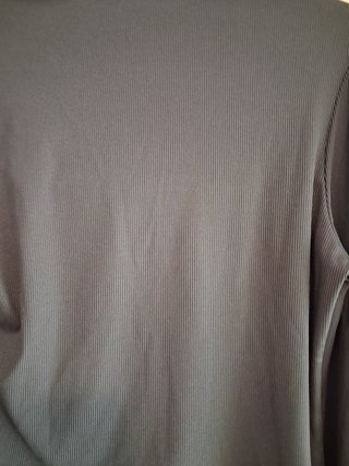 Camiseta negra de manga larga tejido canalé SHEIN