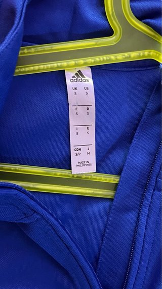 Chaqueta Adidas Azul y Negra Media Cremallera