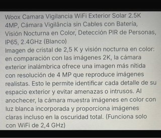 Cámara Seguridad Exterior WOOX WiFi Solar 2K