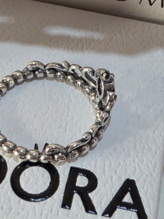 Anillo Pandora Cenicienta Azul Plata