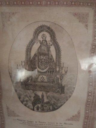 Cuadro antiguo Virgen de las Mercedes