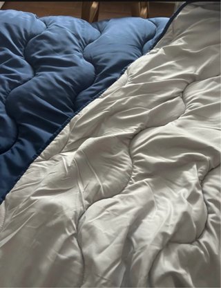 Edredón reversible gris poliéster