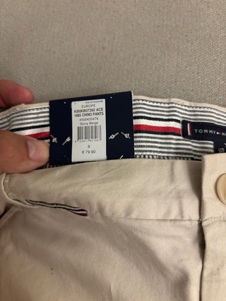 Pantalón Chino Tommy Hilfiger Beige T 128 (Nuevo)