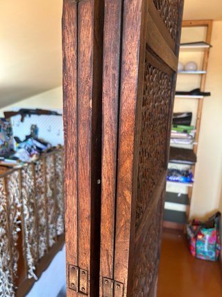 Biombo 4 piezas madera
