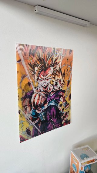 Póster 3D Lenticular DBZ Goku/Gohan/Vegeta