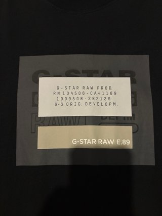 Camiseta G-Star RAW Talla S Negra