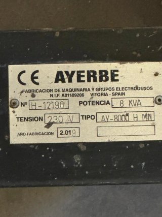 Generador Ayerbe 8000 H MN Honda