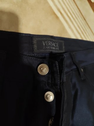 Versace Pantaloni Blu Uomo taglia 49