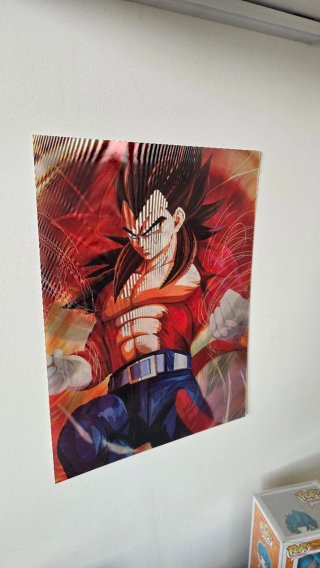 Póster 3D Lenticular Goku/Vegeta Dragon Ball