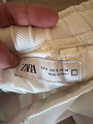 Pantalón blanco hombre