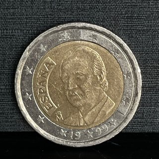 Moneda 2 Euros España 1999 Retrato