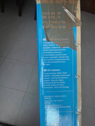 Radiador de aceite OK. 2500W