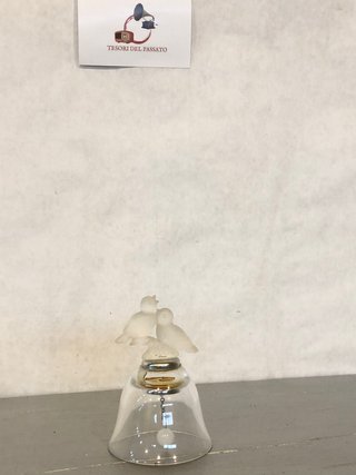Campanella vintage con uccellini satinati