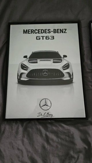 Quadri di auto: Mercedes, BMW M4, Mercedes GT63 e Lamborghini Urus
