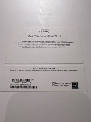 Apple iPad Plata - 8 generación