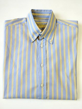 Camisa de rayas Barbour azul y amarilla