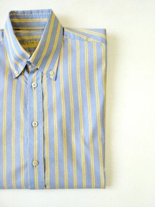 Camisa de rayas Barbour azul y amarilla