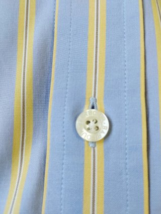 Camisa de rayas Barbour azul y amarilla
