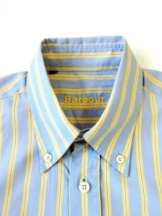 Camisa de rayas Barbour azul y amarilla