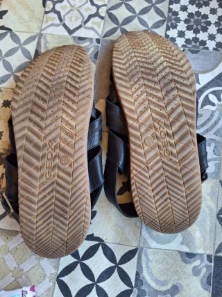 Sandalias Geox Negras Piel