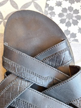 Sandalias Geox Negras Piel
