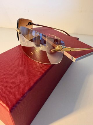 Occhiali da sole Cartier donna dorati e marroni