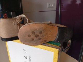 Zapatos niña talla 21 beige lazo