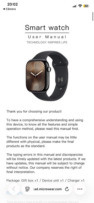 Microwear S10 Smartwatch Negro/Plateado