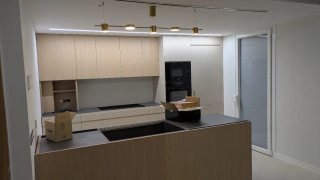 Lámpara colgante dorada para cocina