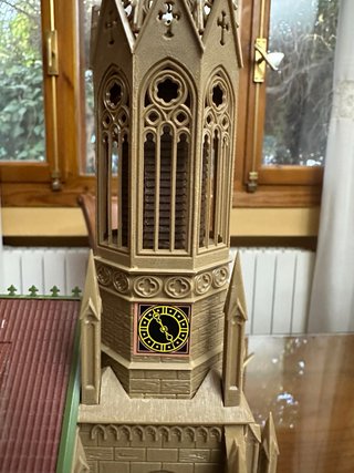Maqueta Iglesia Gótica H0 Torre Reloj