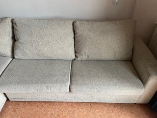 Sofá chaise longue beige claro