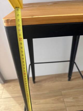 Bancos altos modernos madera y metal