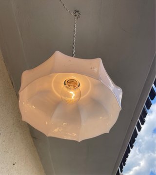 Lampadario Vintage Vetro Opale Sospensione