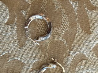 Pendientes de plata aro retorcido