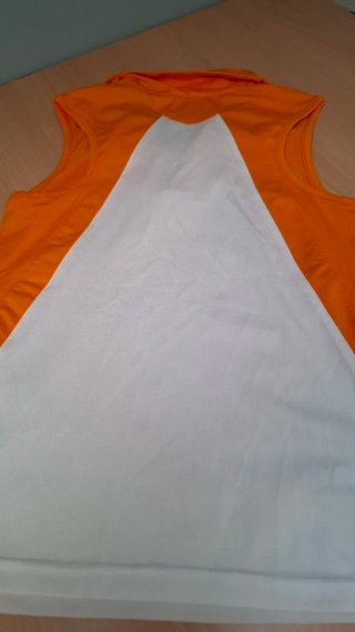 Camiseta Varlión Talla S Naranja/Blanca mujer